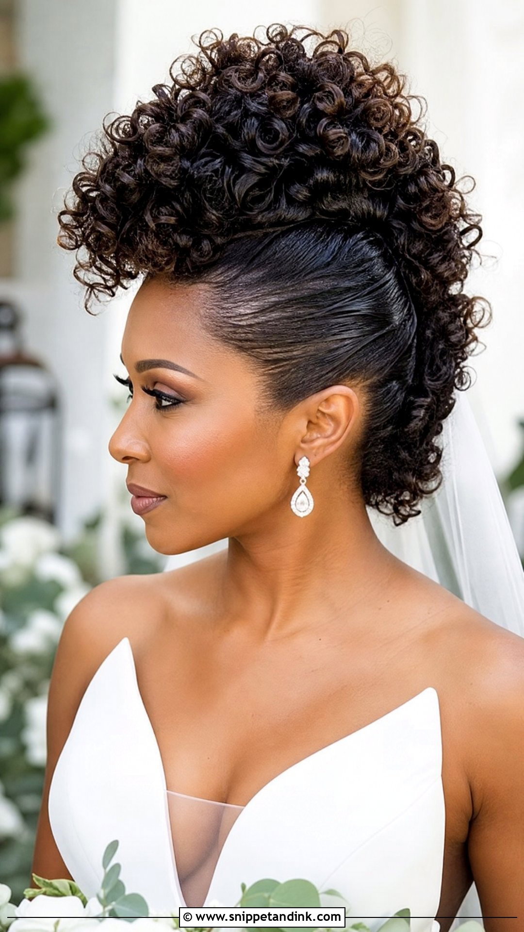 Curly Faux Hawk Wedding Hairstyle - Snippet and Ink - 20 Curly Hairstyles for a Wedding