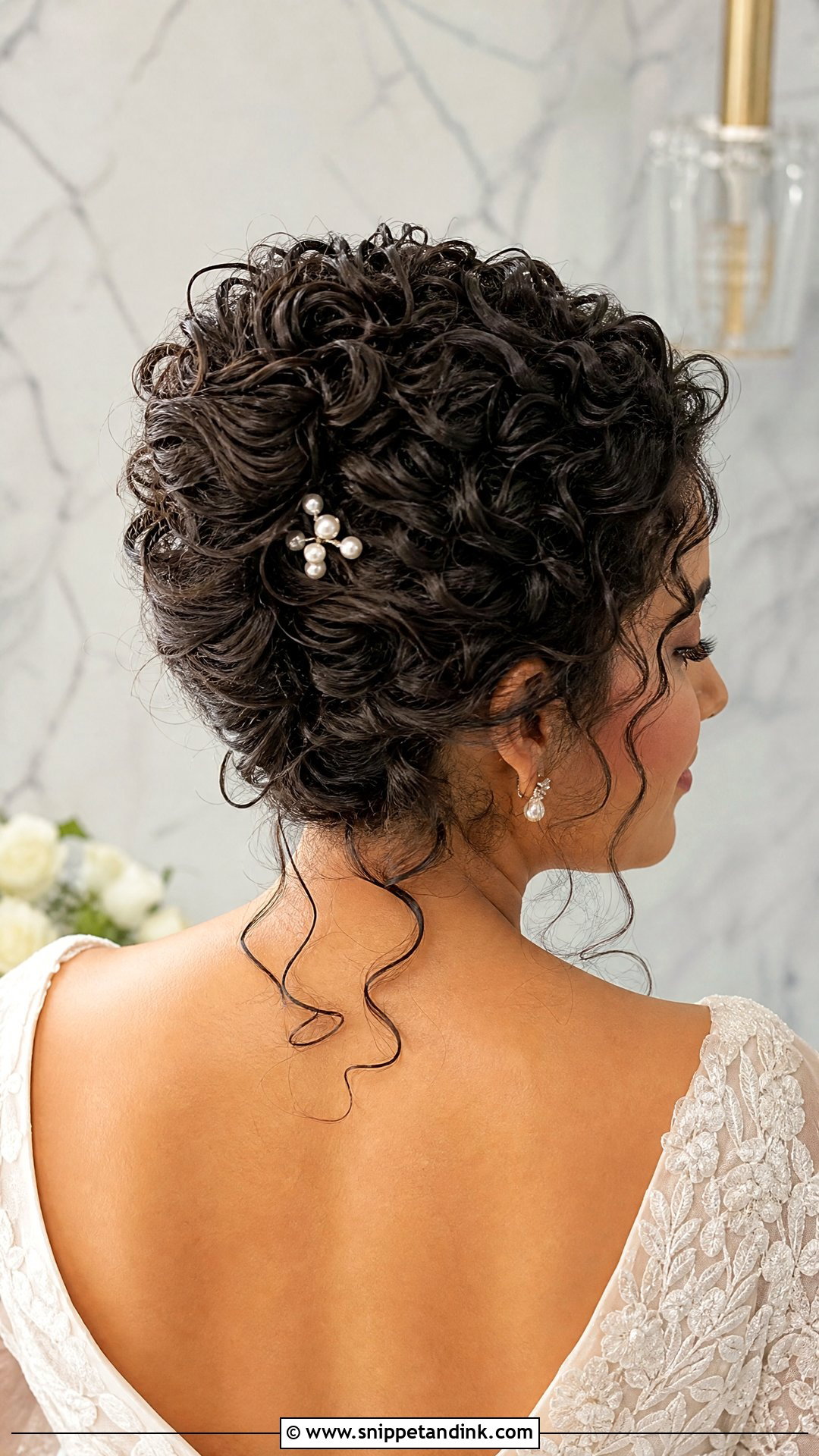 Curly French Twist Wedding Hairstyle - Snippet and Ink - 15 French Twist Wedding Hairstyles