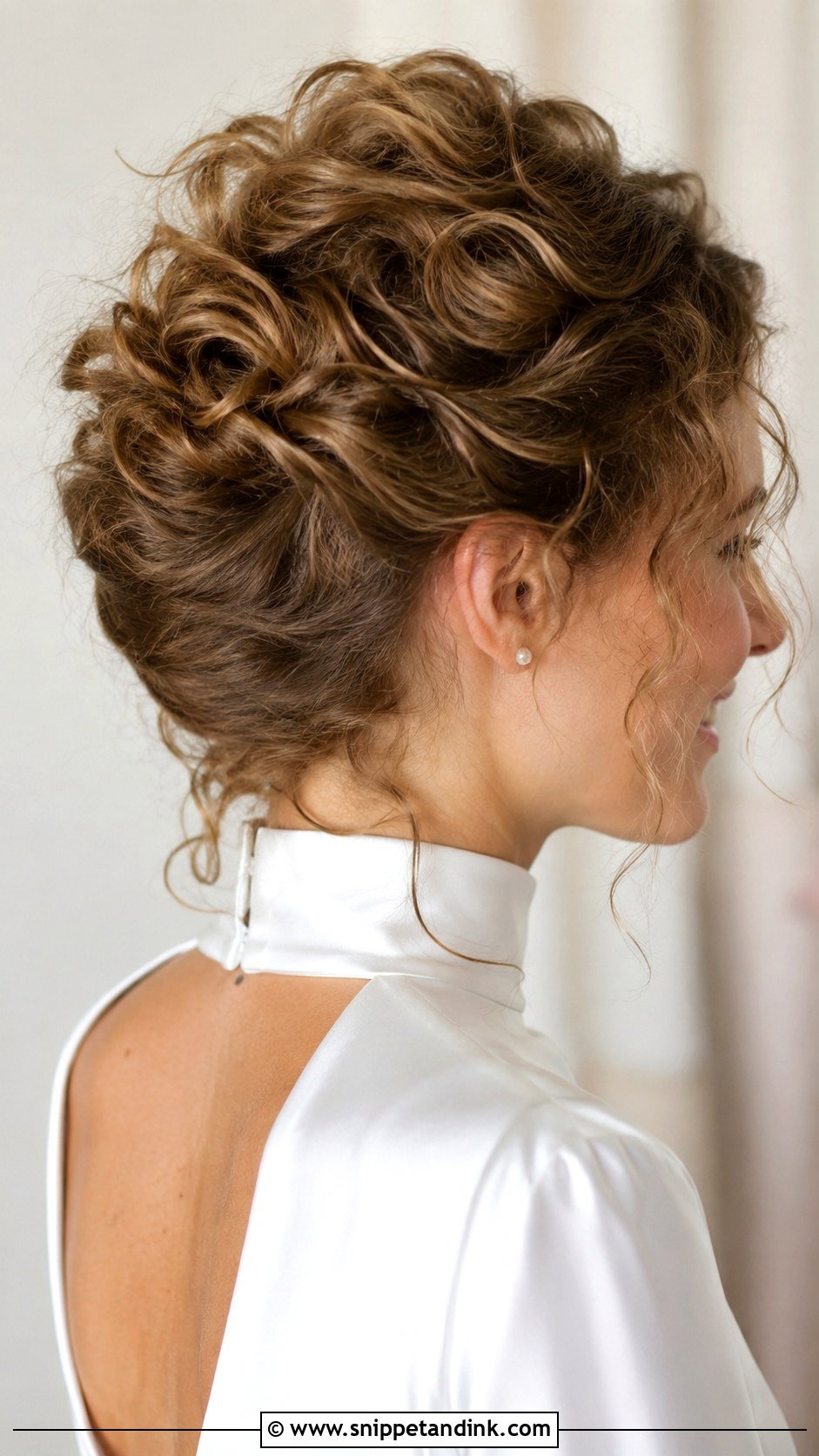 Curly French Twist Wedding Updo - Snippet and Ink - 15 Wedding Updos for Curly Hair