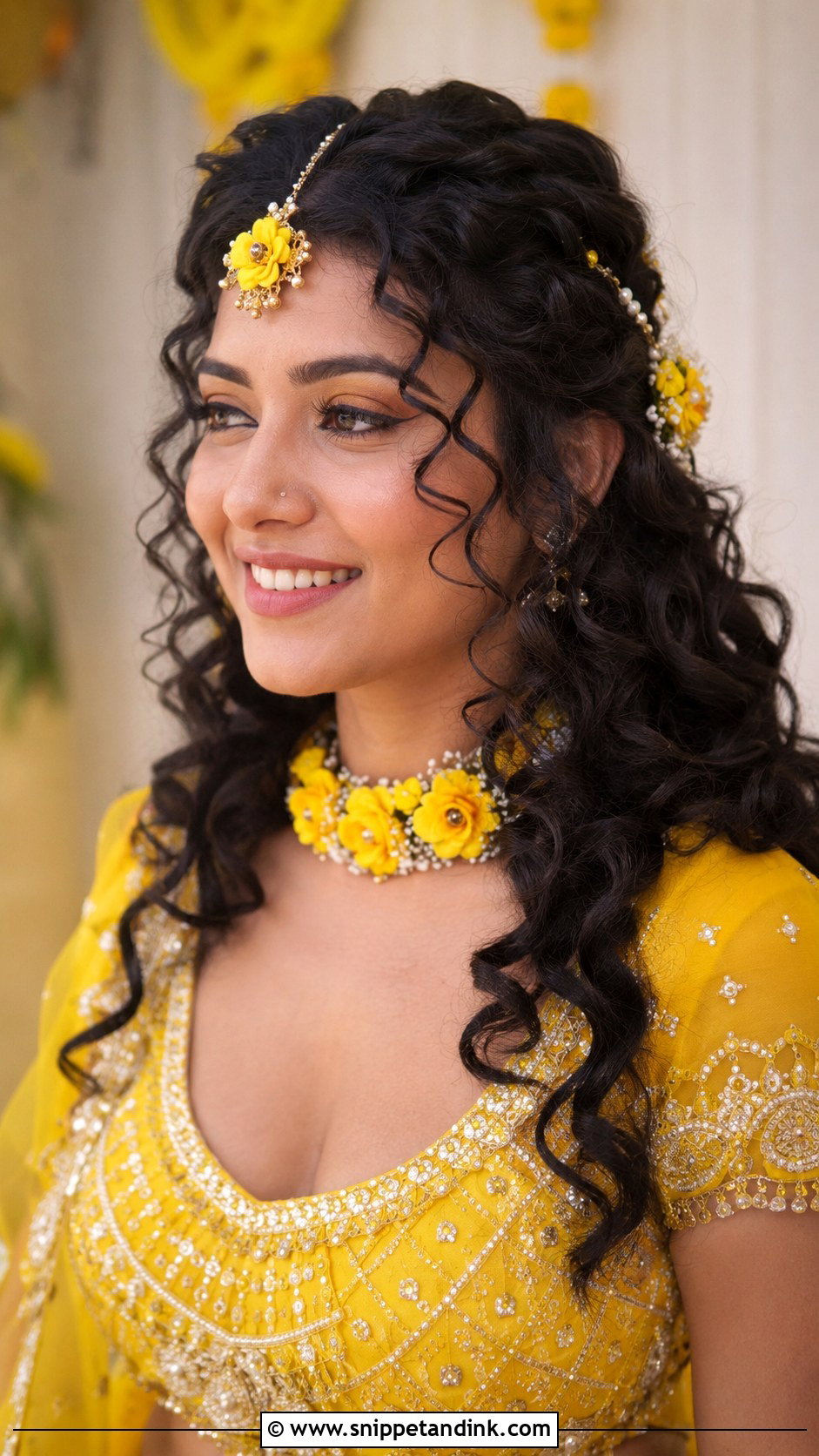 Curly Front Open Hairstyle - Snippet and Ink - 25 Indian Front Hair Styles for Wedding