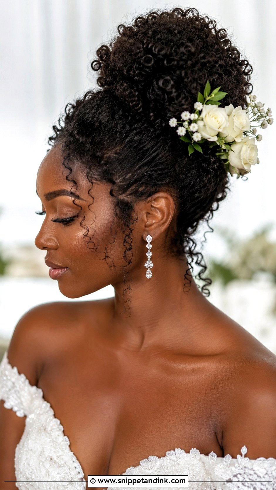 Curly Hair Bun - Snippet and Ink - 30 Bridal Hair Buns