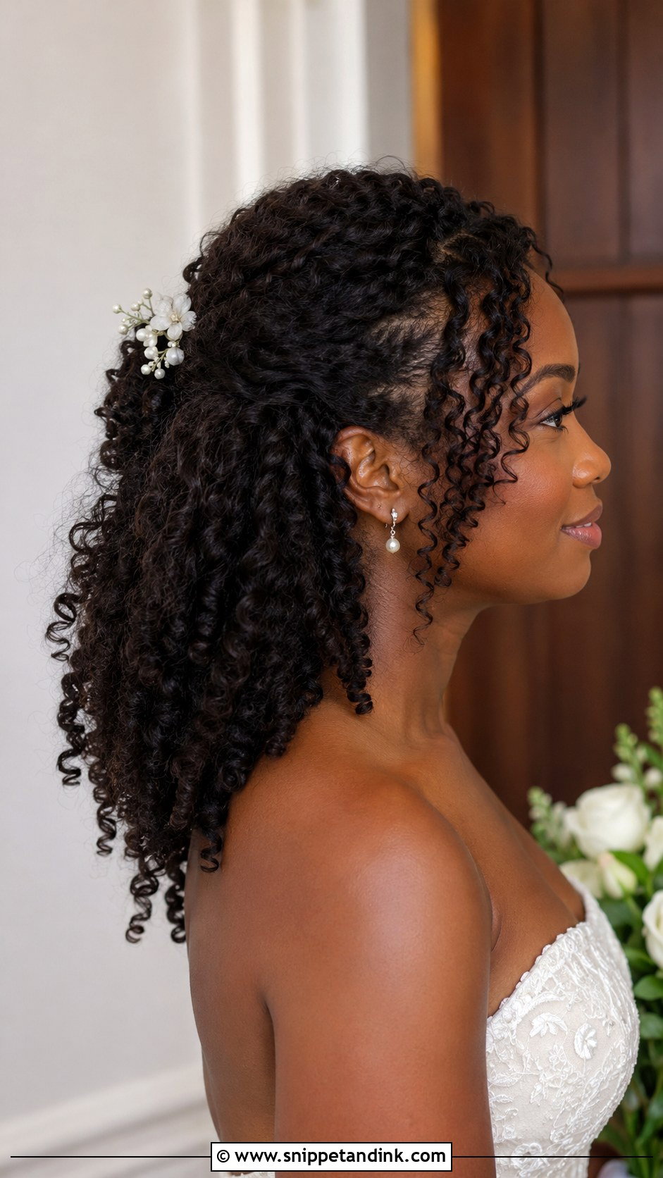 Curly Hair Court Wedding Hairstyle - Snippet and Ink - 20 Court Wedding Hairstyles