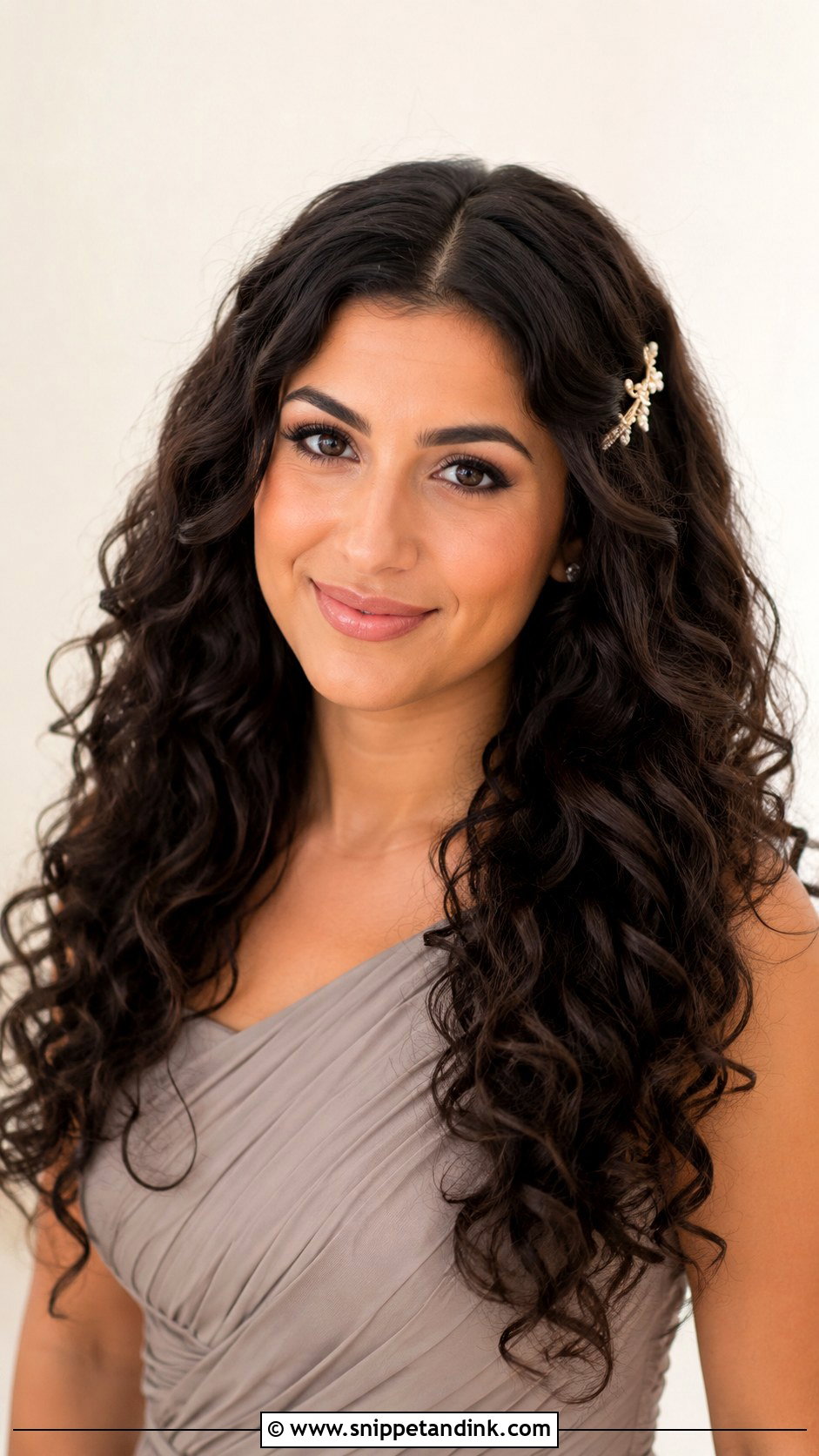 Curly Hair Down Bridesmaid Hair - Snippet and Ink - 20 Bridesmaid Hairstyles for Curly Hair