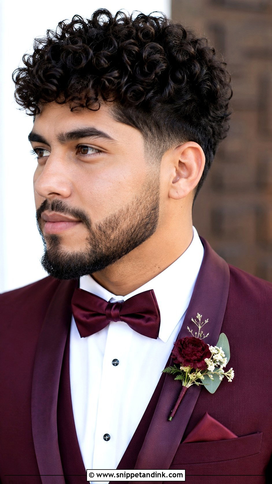 Curly Hair Groom Style - Snippet and Ink - 25 Wedding Hairstyles Men