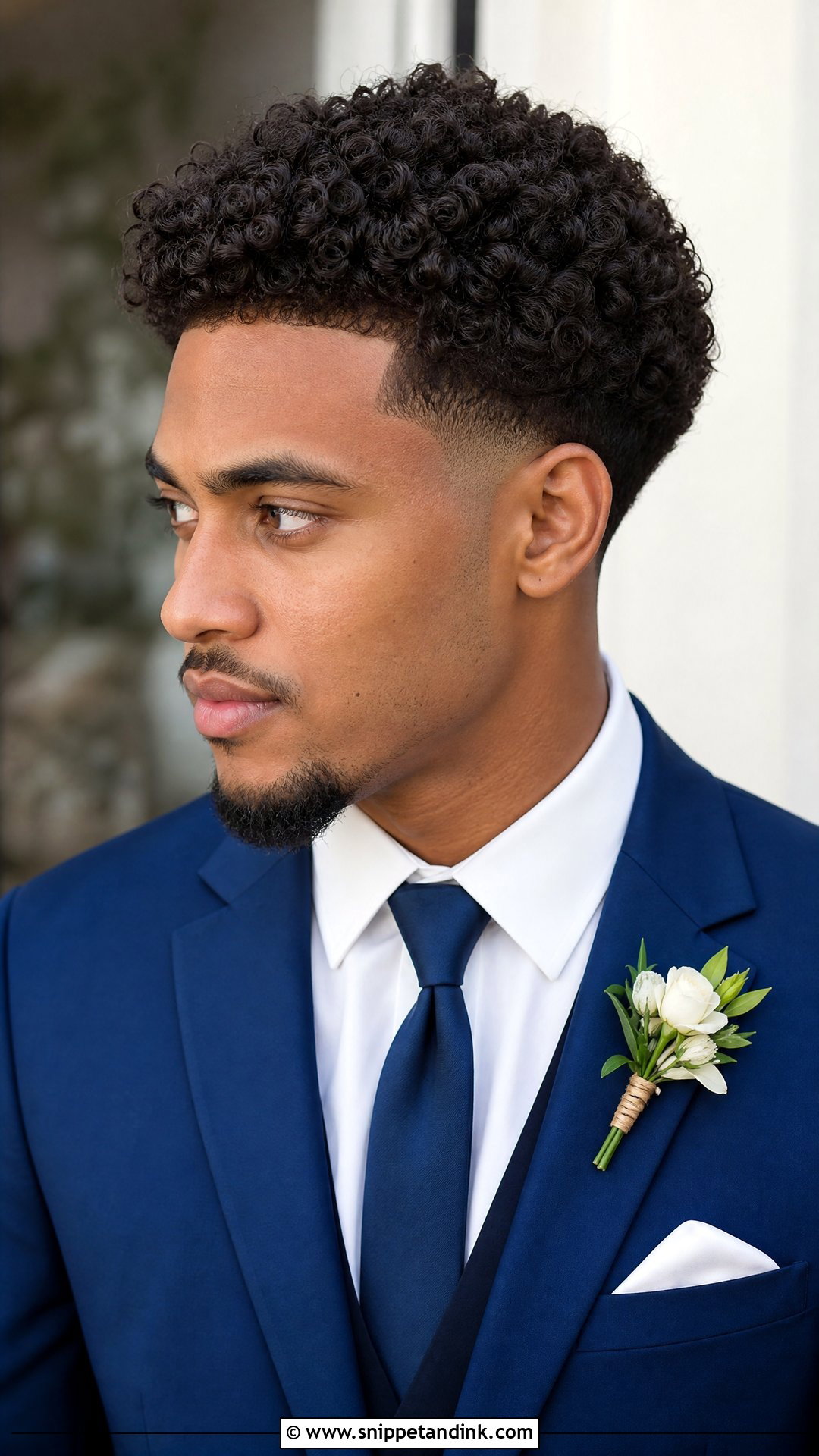 Curly Hair Groom Style - Snippet and Ink - 20 Men’s Wedding Hair Ideas