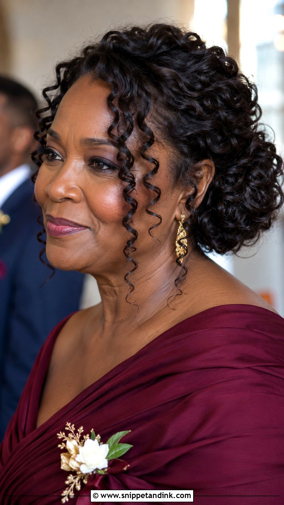 Curly Hair Updo For Mom - Snippet and Ink - 15 Mom Updos for Wedding