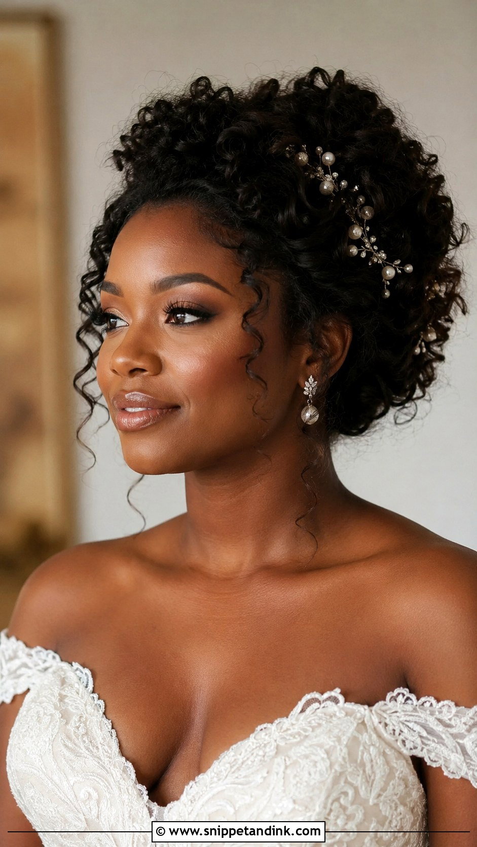 Curly Hair Updo - Snippet and Ink - 20 Marriage Hair Styles