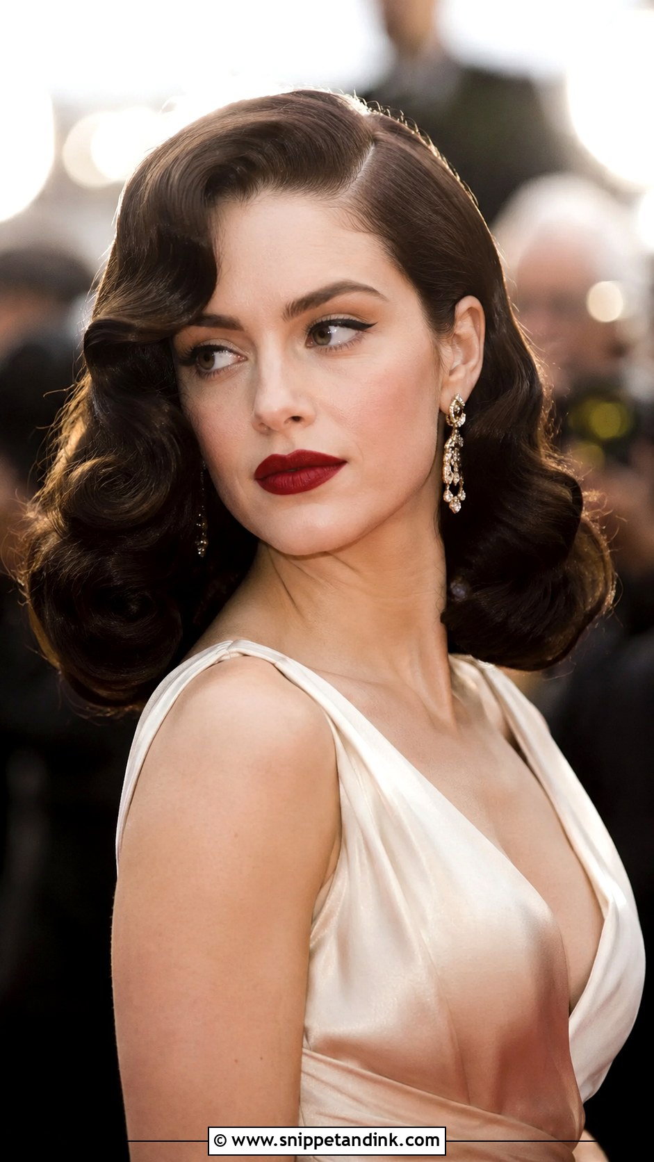 Curly Hair Vintage Hollywood Waves - Snippet and Ink - 30 Curly Bridal Hair Ideas