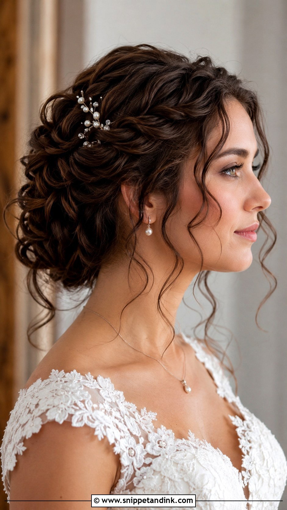 Curly Hair Wedding Hairstyle With Twists - Snippet and Ink - 25 Curly Hair Wedding Hairstyles