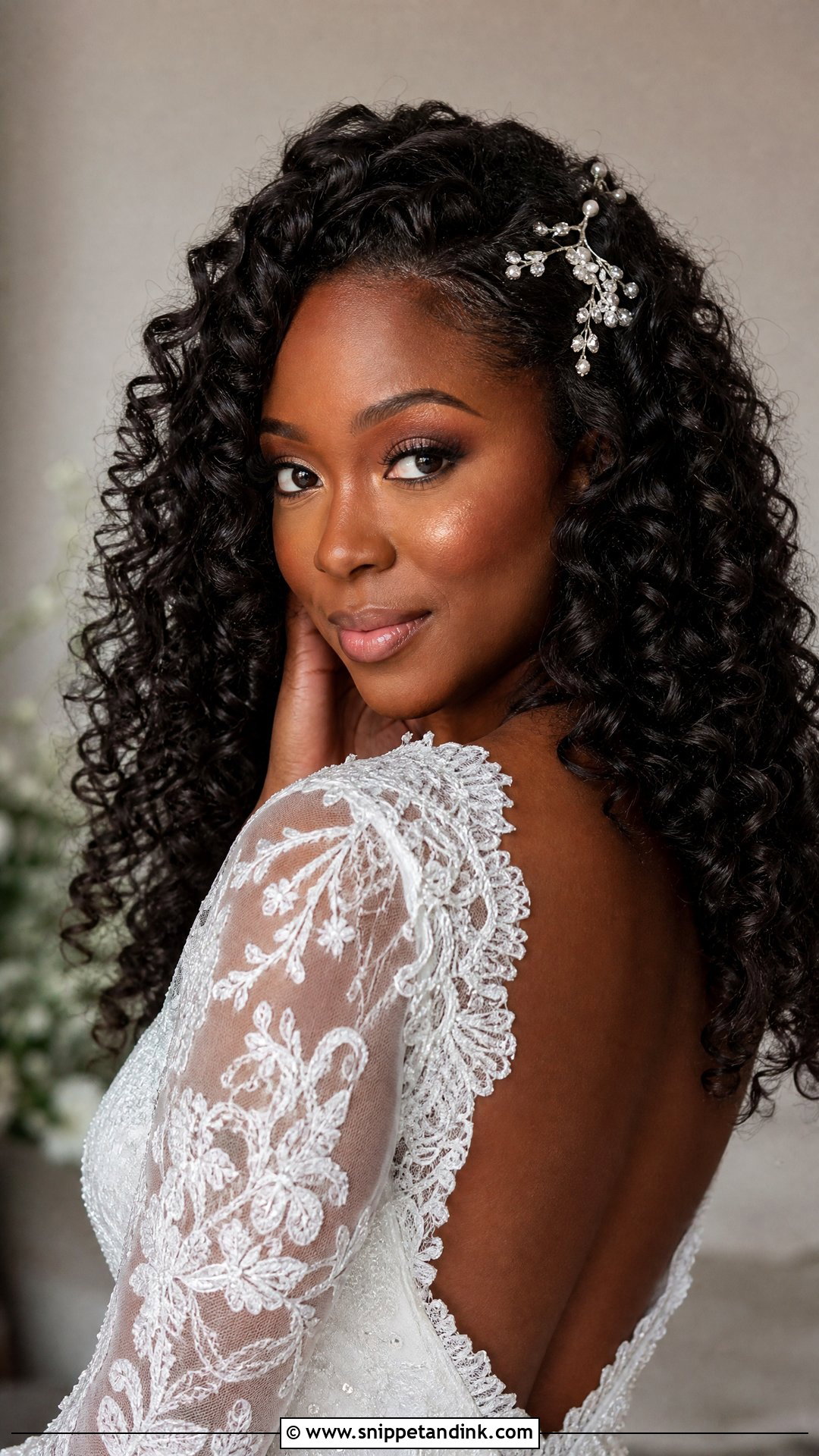 Curly Hair Wedding Style Down - Snippet and Ink - 20 Long Hair Wedding Styles All Down