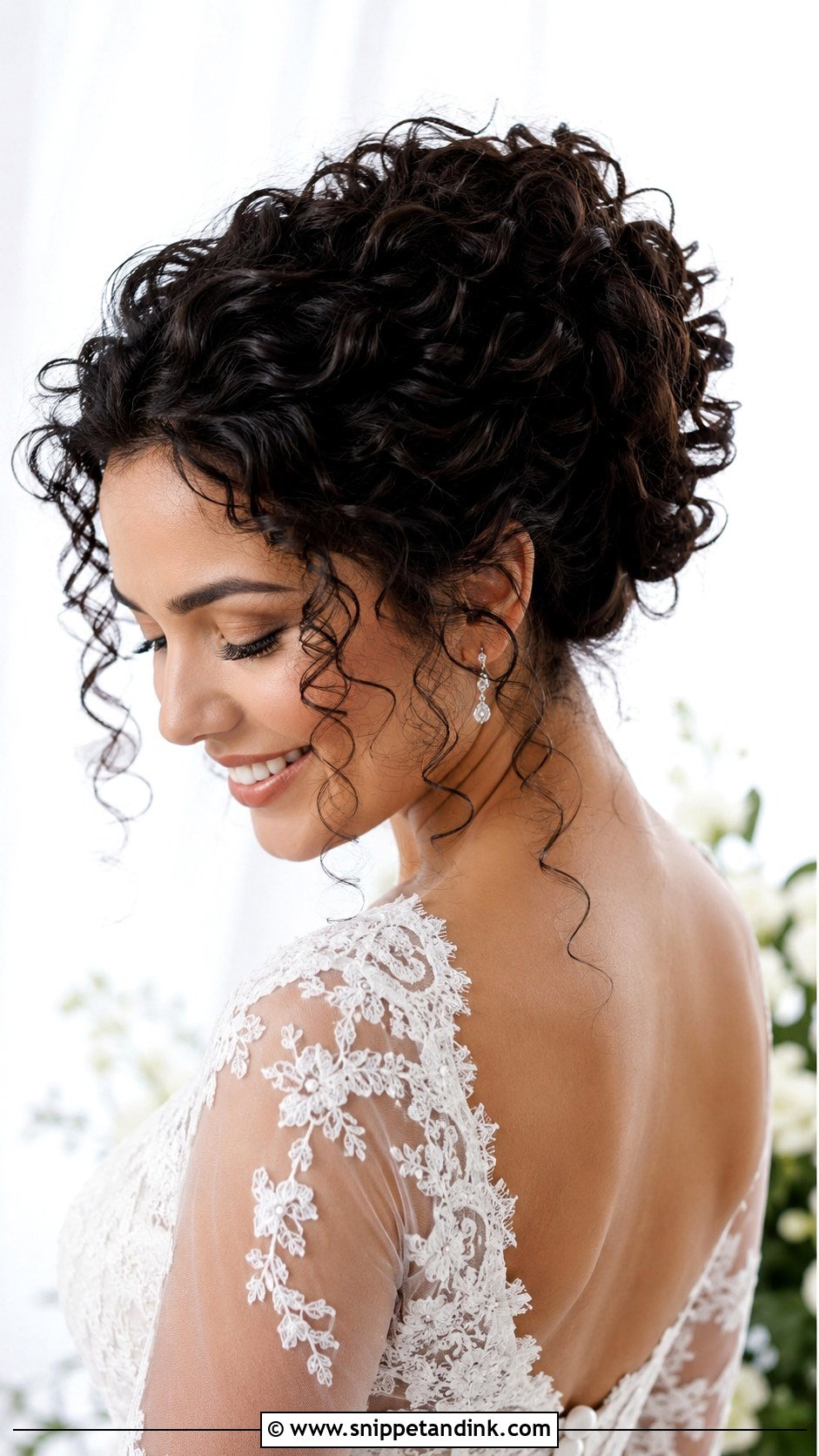 Curly Hair Wedding Updo - Snippet and Ink - 25 Hairstyle for Marriage Ideas