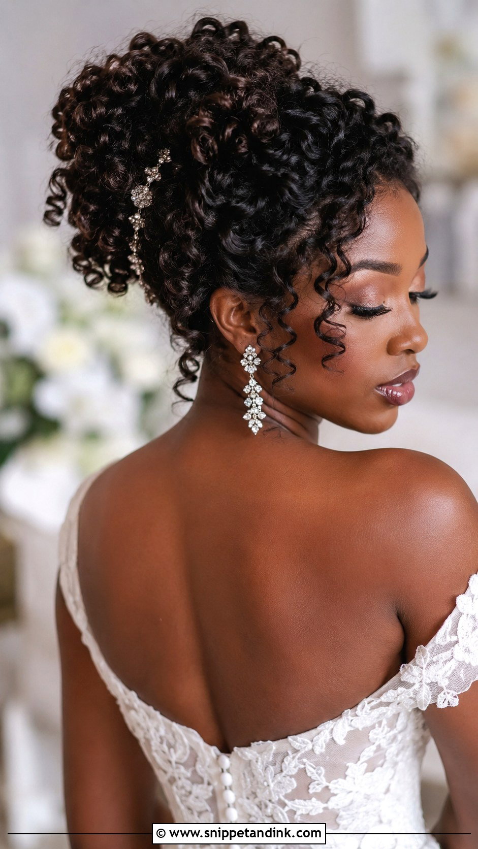 Curly Hair Wedding Updo - Snippet and Ink - 30 Hair for Wedding Ideas