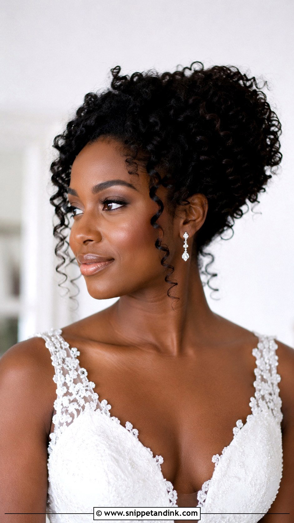 Curly Hair Wedding Updo - Snippet and Ink - 20 Hair Model for Wedding Ideas