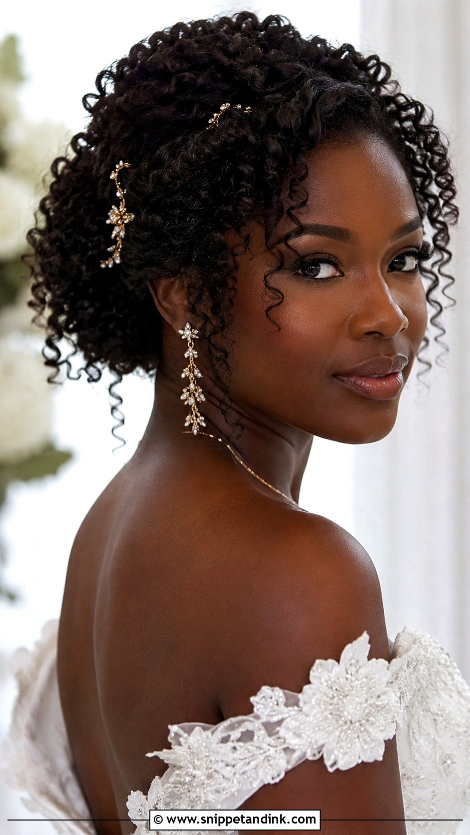 Curly Hair Wedding Updo - Snippet and Ink - 20 Hair Styling for Wedding Ideas
