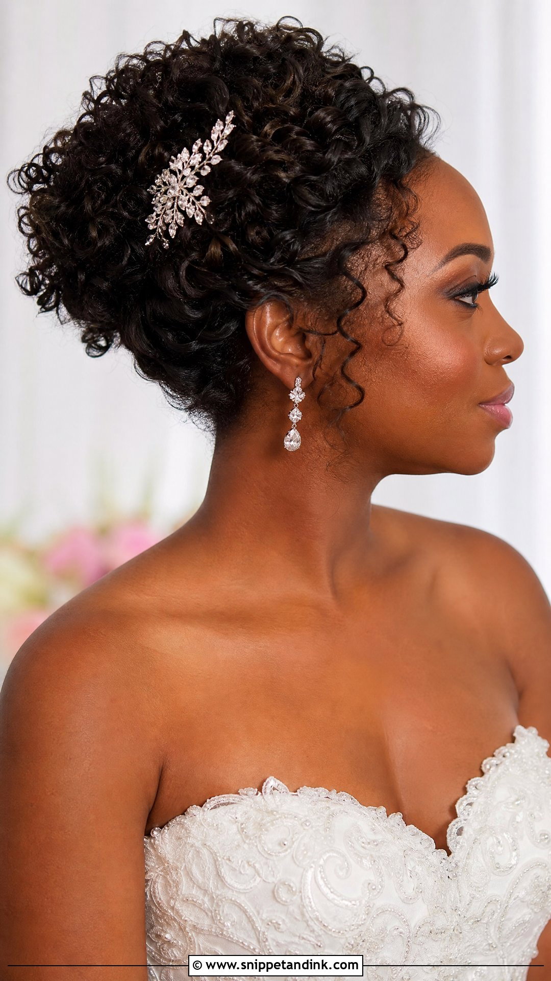 Curly Hair Wedding Updo - Snippet and Ink - 20 Marriage Hairstyle Ideas