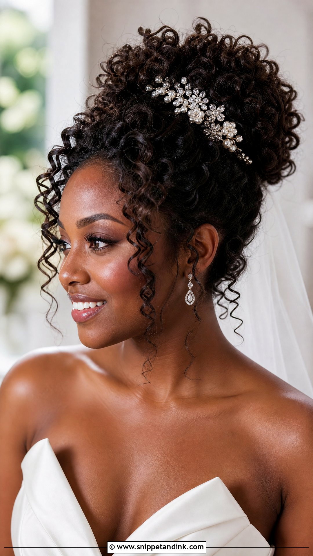 Curly Hair Wedding Updo - Snippet and Ink - 20 Style Hair for Wedding Ideas