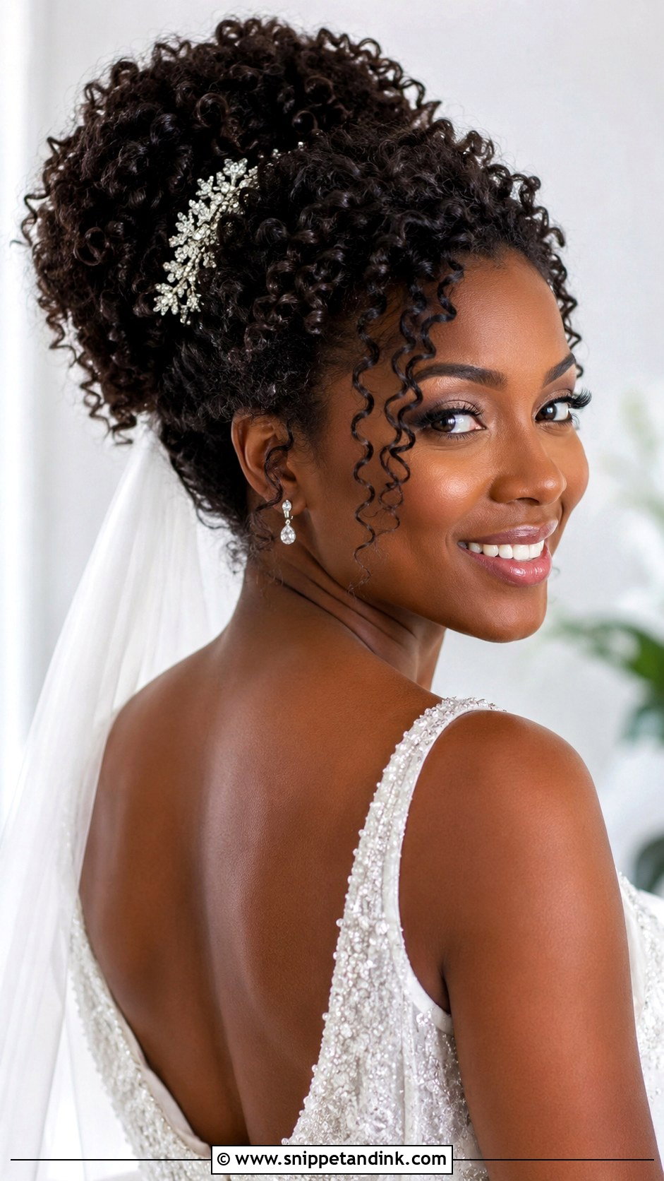 Curly Hair Wedding Updo - Snippet and Ink - 20 Wedding Hairs
