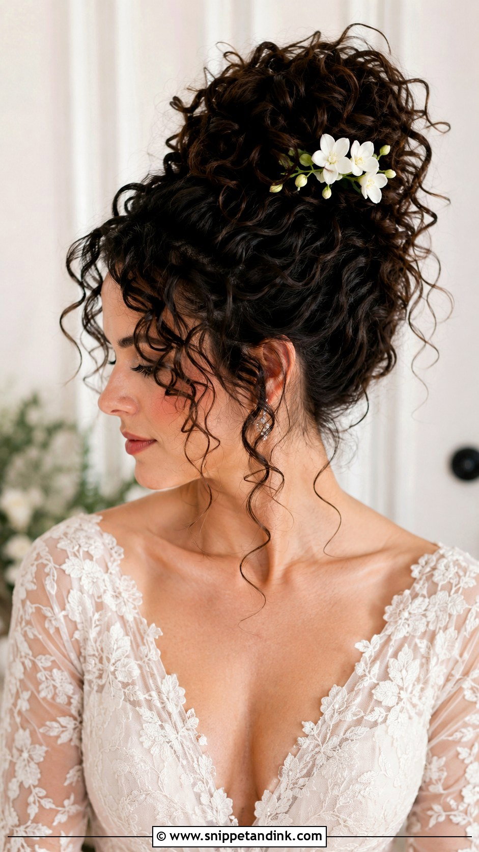 Curly Hair Wedding Updo - Snippet and Ink - 25 Hair Ideas for Wedding
