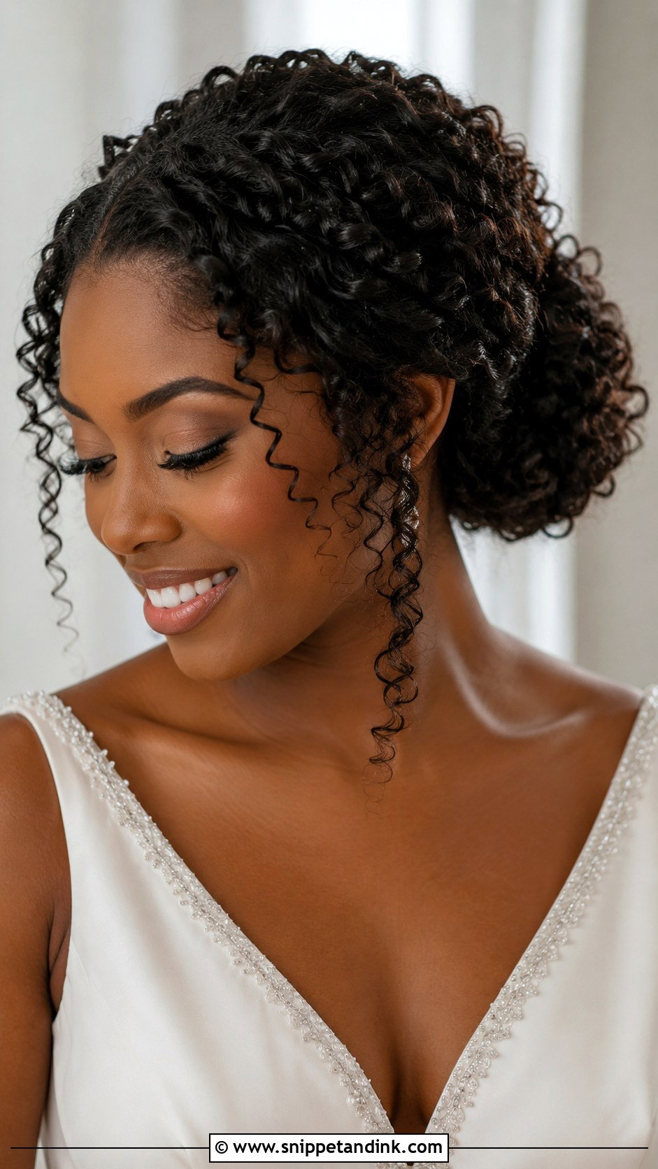 Curly Hair Wedding Updo Tutorial - Snippet and Ink - 15 Wedding Hairstyle Tutorial Videos