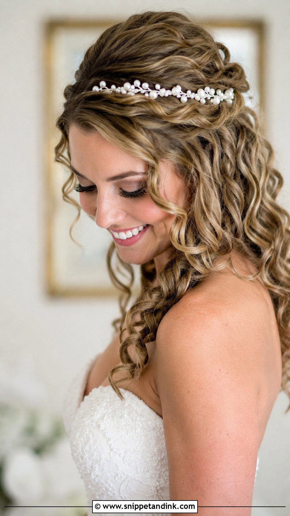 Curly Hair With Headband - Snippet and Ink - 30 Wedding Hairstyles for Curly Hair