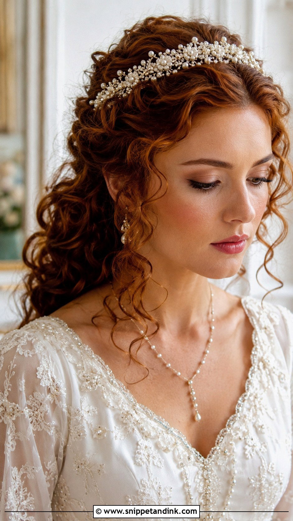 Curly Hair With Headband - Snippet and Ink - 25 Curly Hair for Wedding Ideas