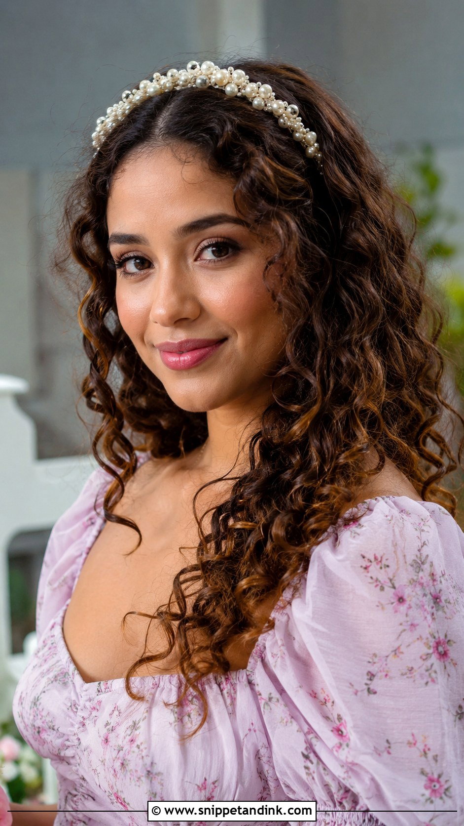 Curly Hair With Headband - Snippet and Ink - 25 Curly Hair Wedding Guest Hairstyles