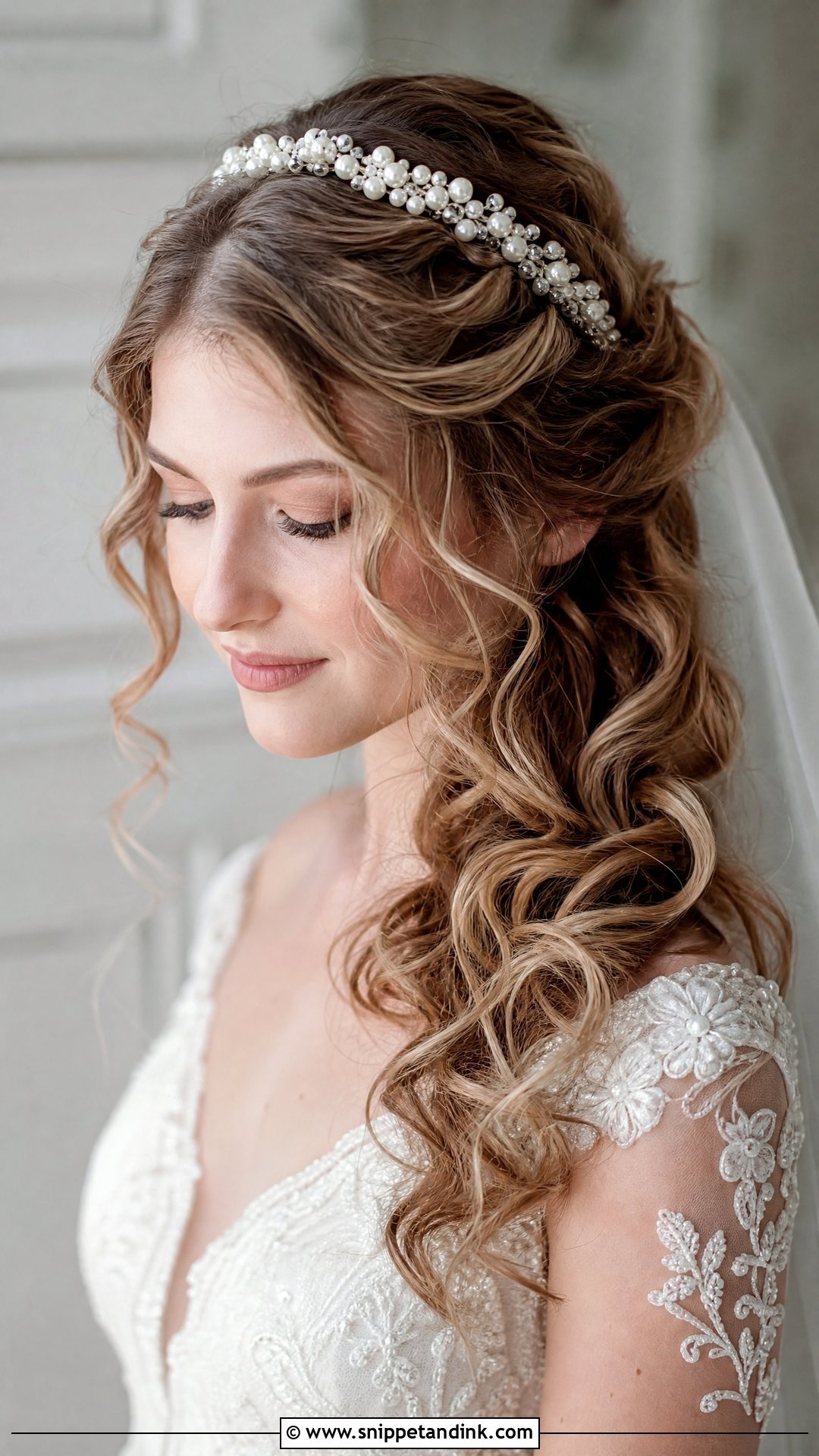 Curly Hair With Headband Wedding Look - Snippet and Ink - 20 Curly Hairstyles for a Wedding