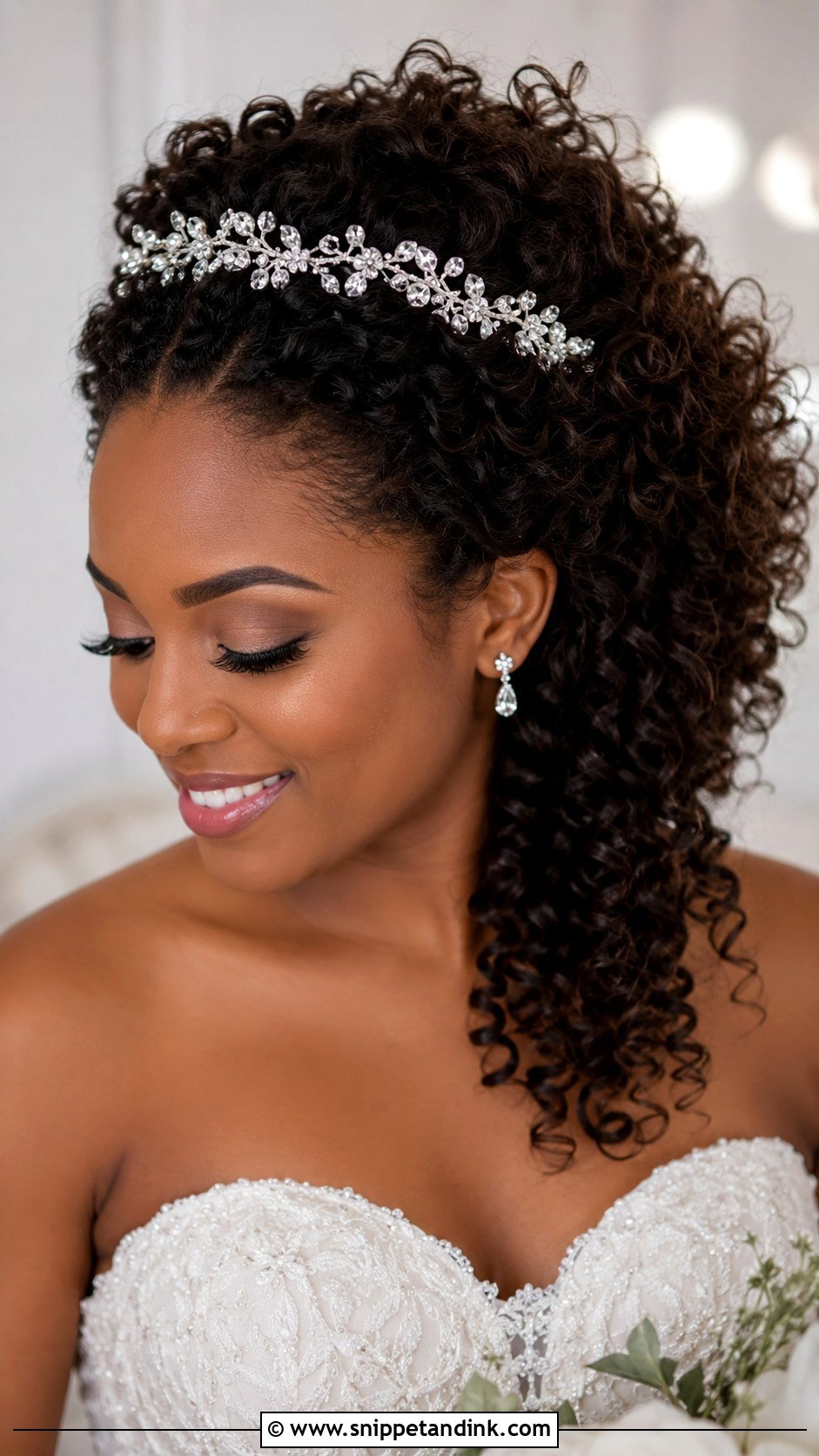Curly Hair With Headband for Wedding - Snippet and Ink - 25 Curly Hair Styles for Wedding