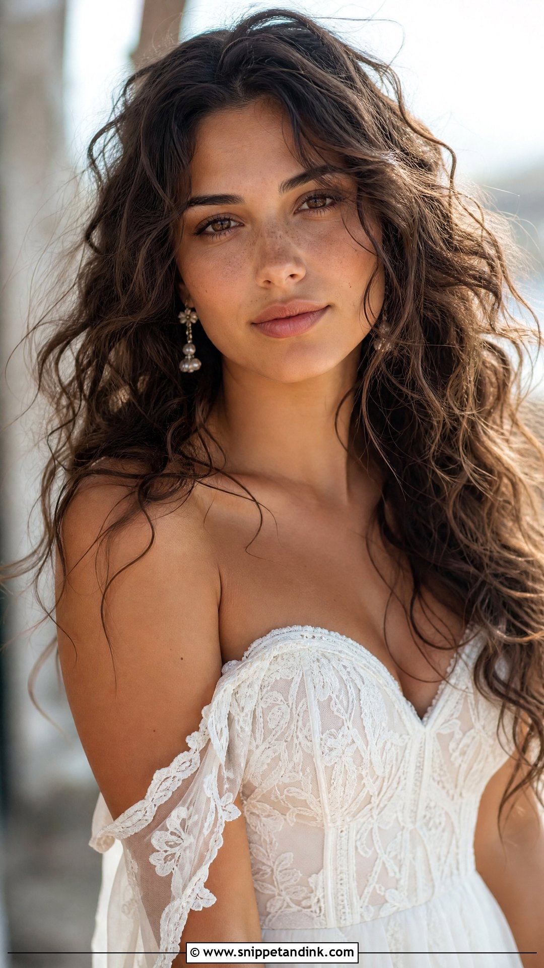 Curly Hair With Loose Waves - Snippet and Ink - 30 Curly Bridal Hair Ideas