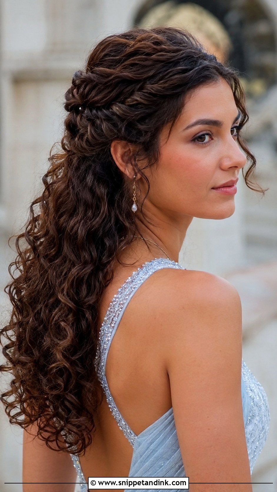 Curly Hair With Twisted Sides - Snippet and Ink - 25 Curly Hairstyles for Wedding Guest