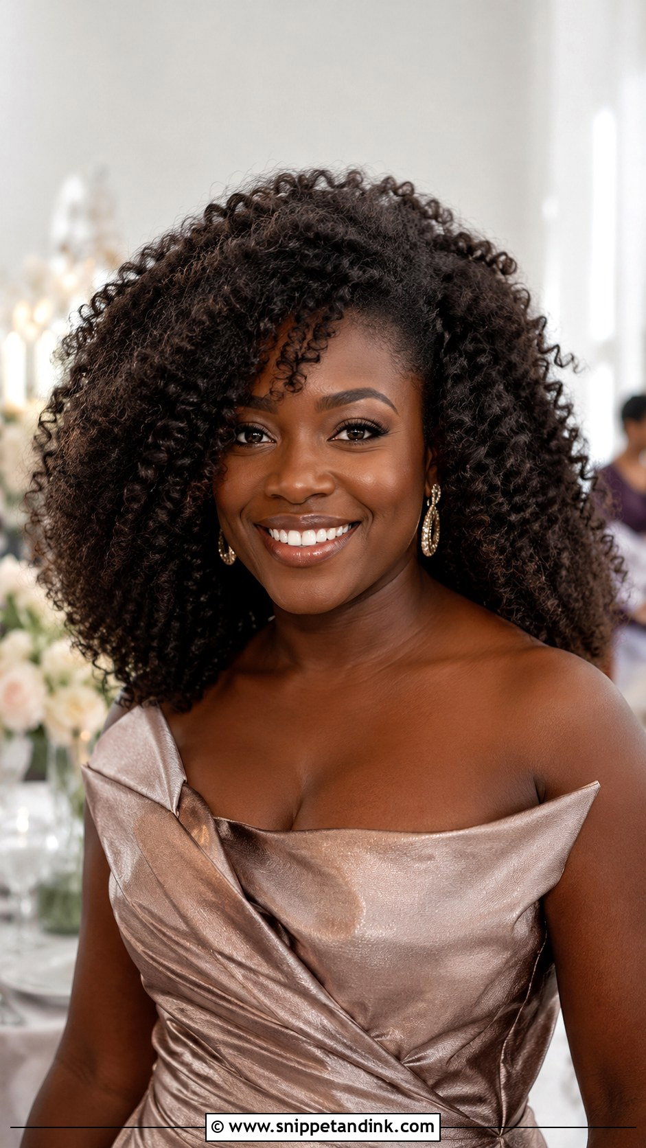 Curly Hair Worn Down - Snippet and Ink - 20 Bridal Guest Hairstyles