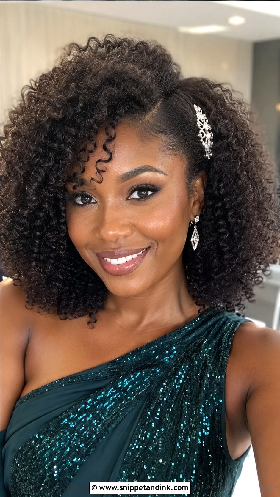 Curly Hair Worn Natural - Snippet and Ink - 25 Hairstyles for a Wedding Guest