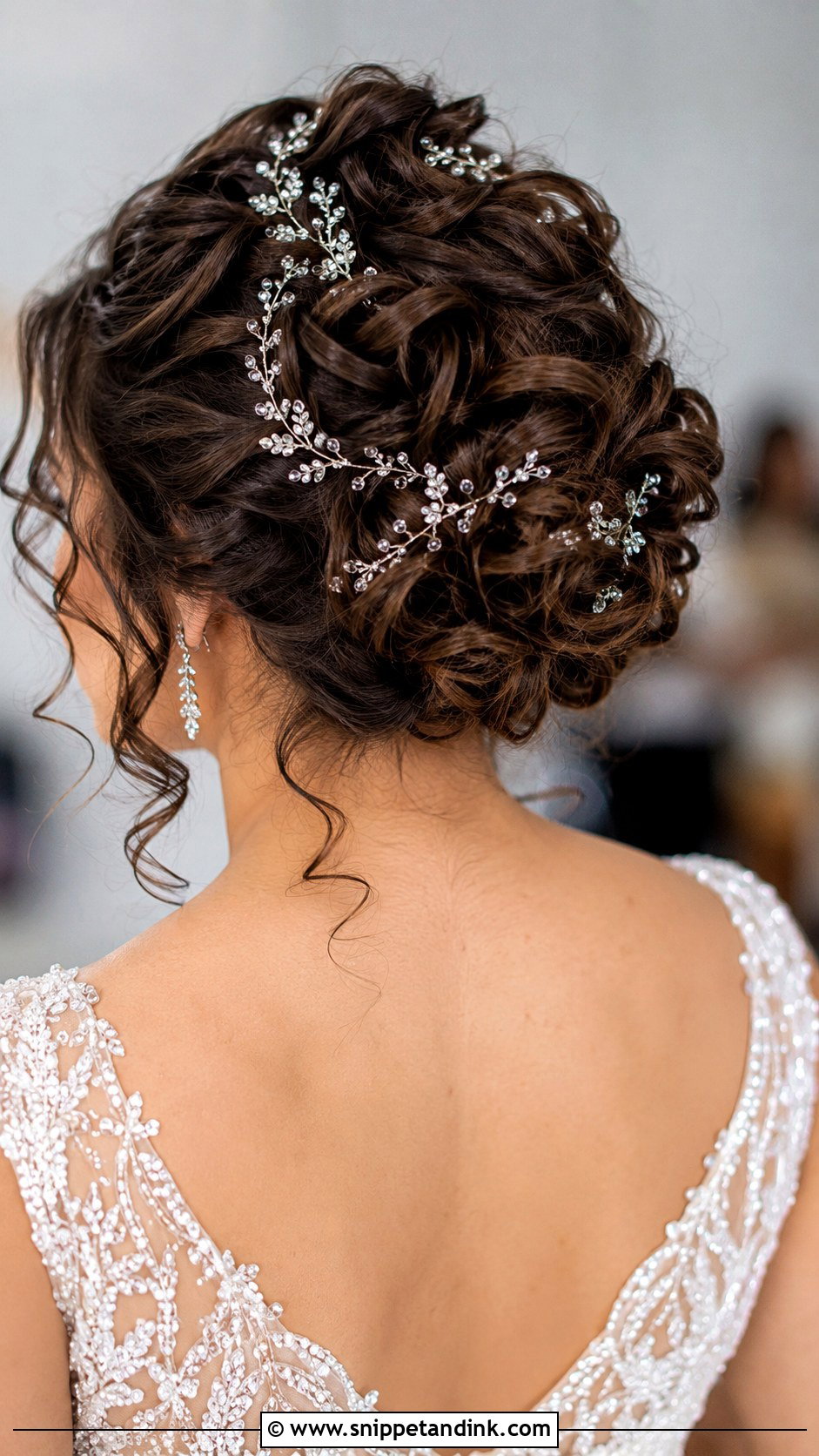 Curly Hair with Headband Bridal Look - Snippet and Ink - 25 Natural Curly Wedding Hairstyles