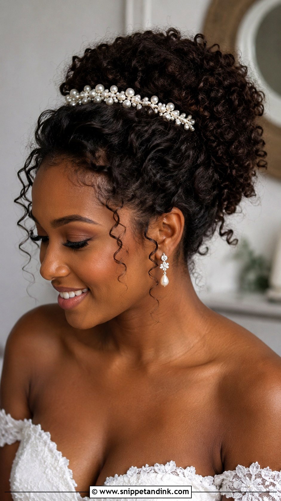 Curly Hairband Wedding Updo - Snippet and Ink - 15 Hairband Wedding Hairstyles