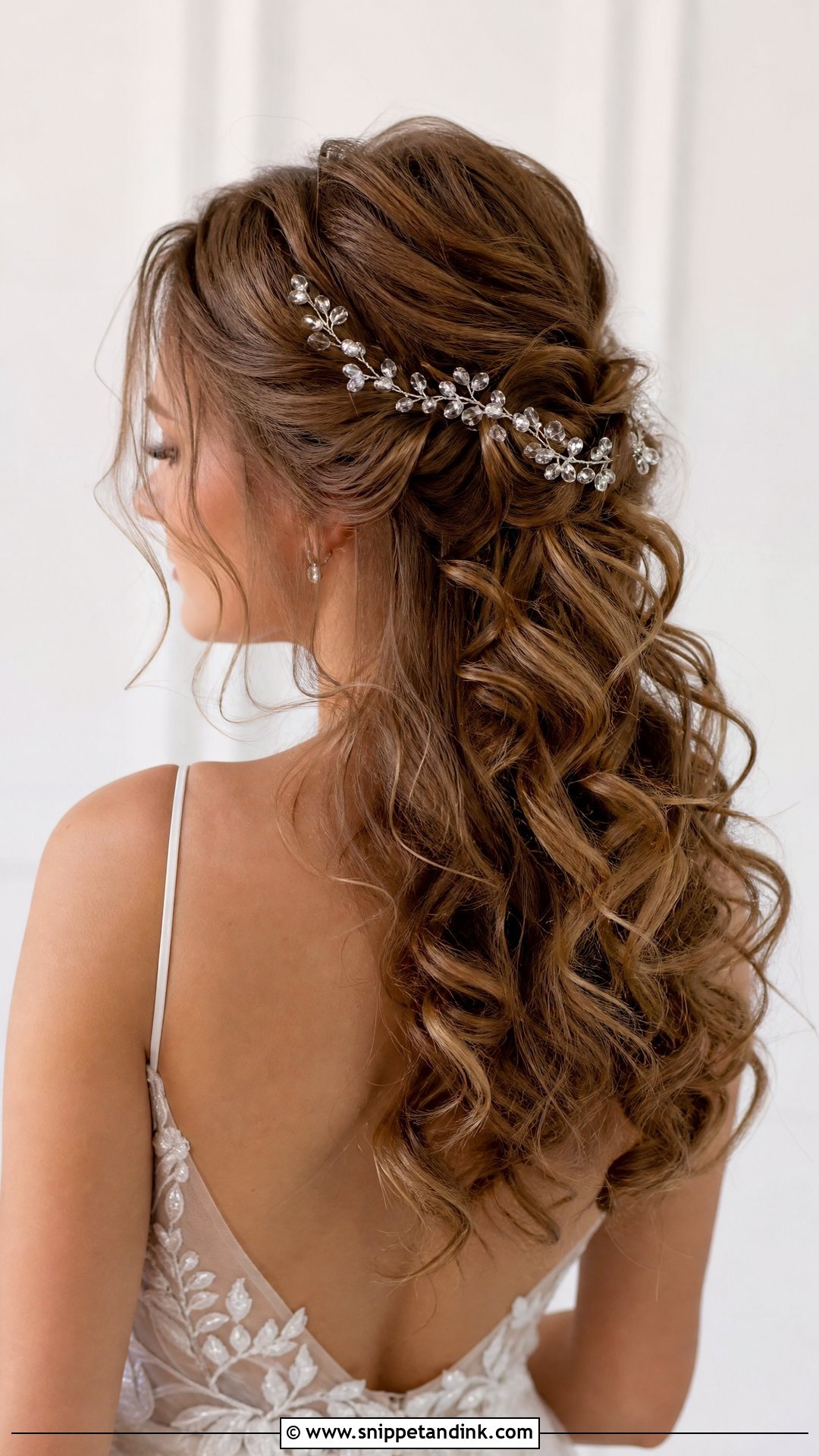 Curly Hairstyle With Hair Vine - Snippet and Ink - 20 Curly Hairstyles for a Wedding