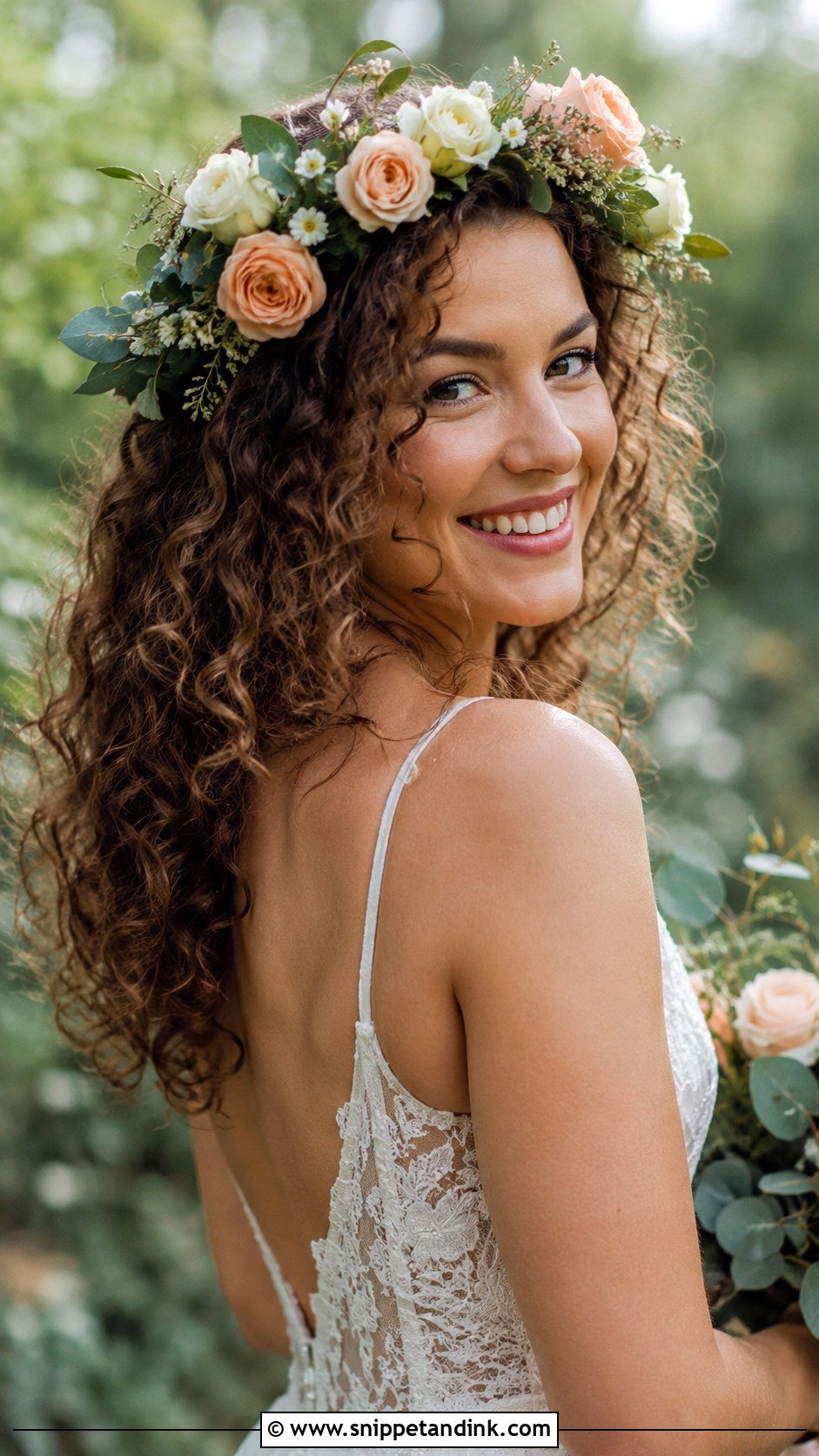Curly Hairstyle With Side Braid - Snippet and Ink - 20 Naturally Curly Hairstyles for Wedding