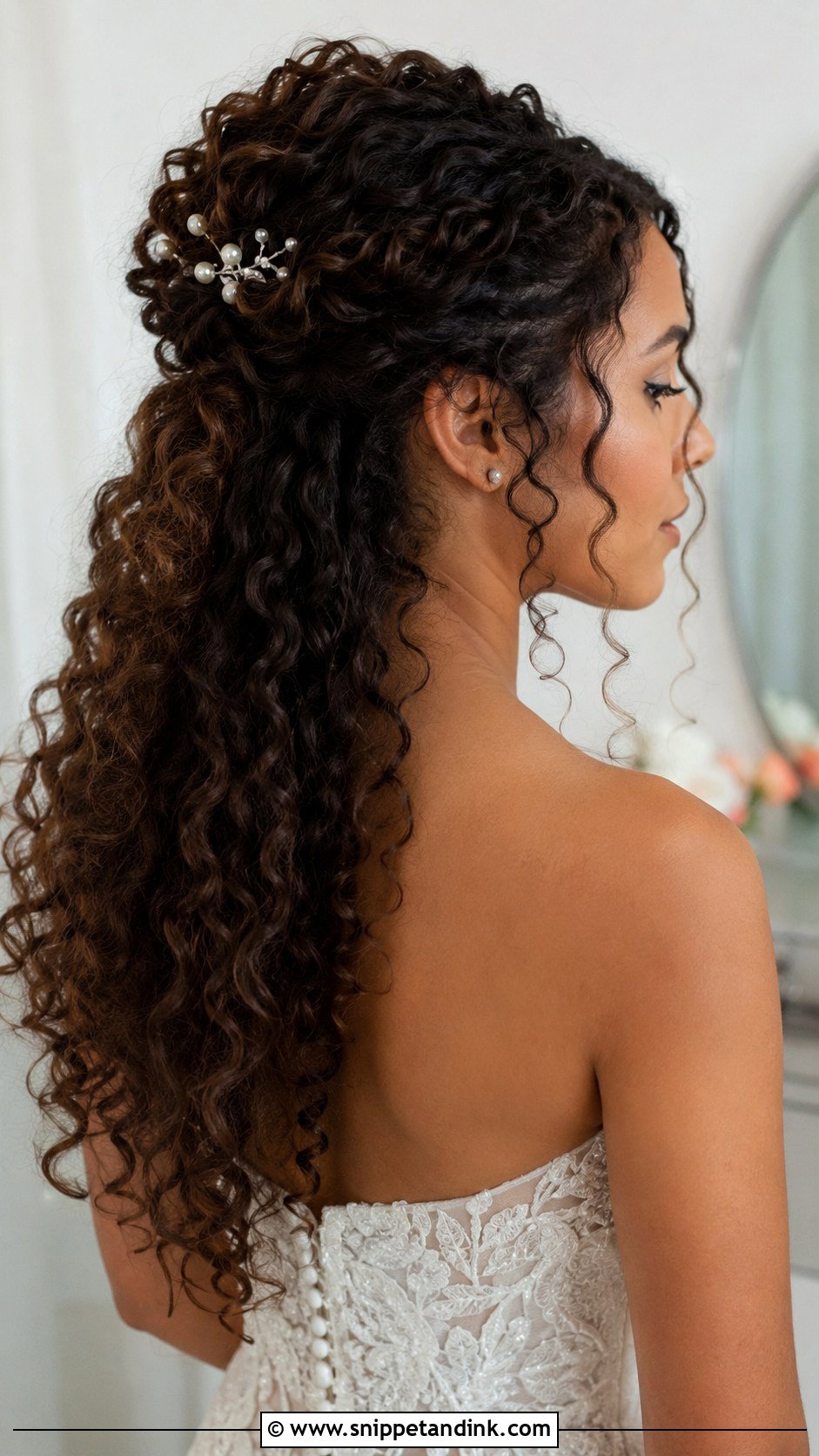 Curly Half Up Bridal Tutorial - Snippet and Ink - 20 Bridal Hairstyle Tutorial Ideas