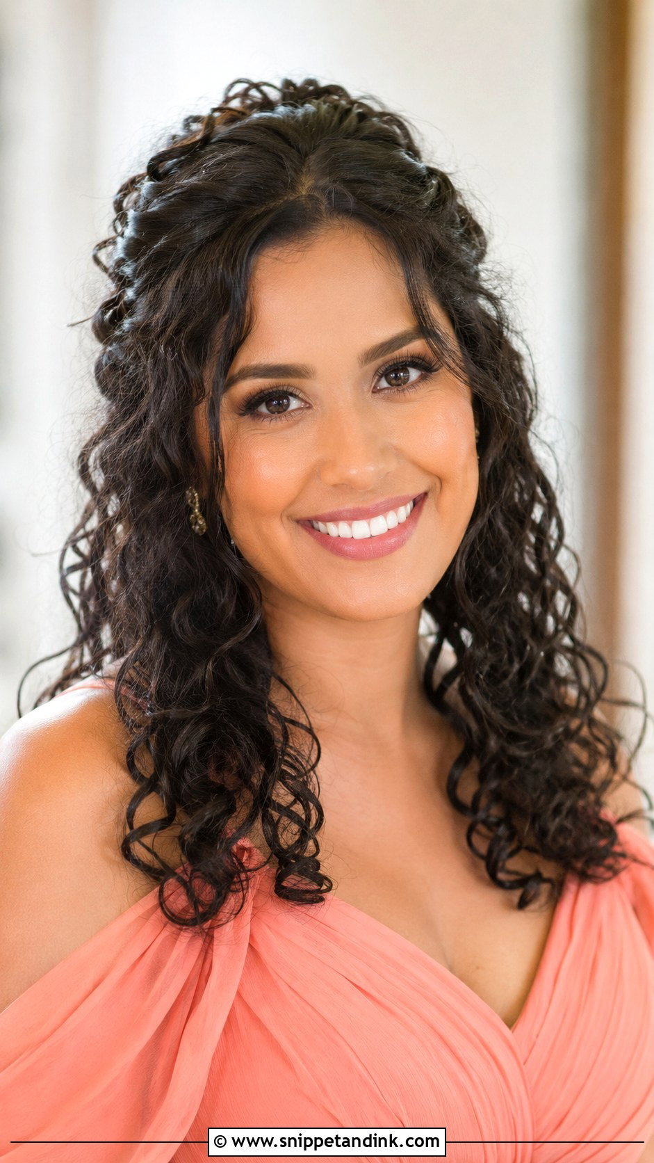 Curly Half Up Bridesmaid Hair Down - Snippet and Ink - 20 Simple Bridesmaid Hairstyles Down