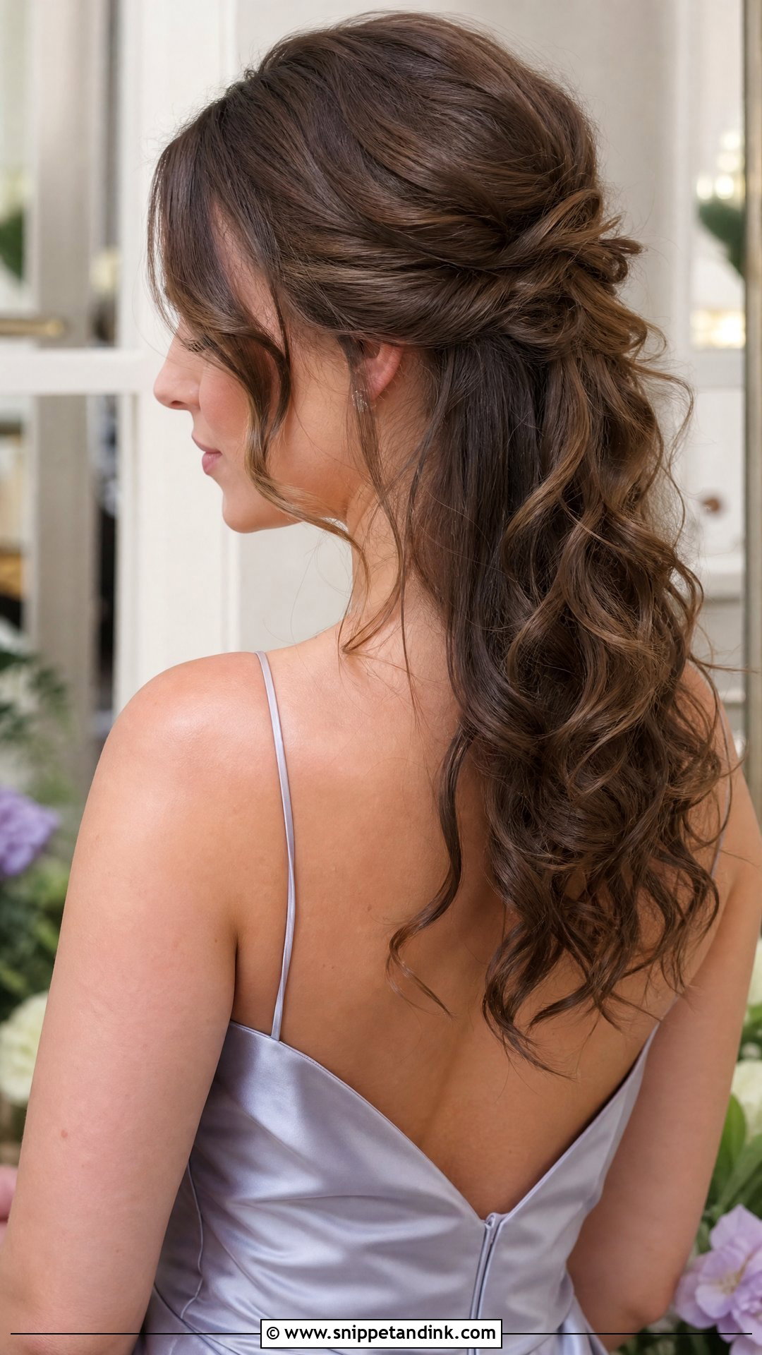 Curly Half Up Half Down Wedding Guest Hair - Snippet and Ink - 15 Curly Hairstyles for a Wedding Guest