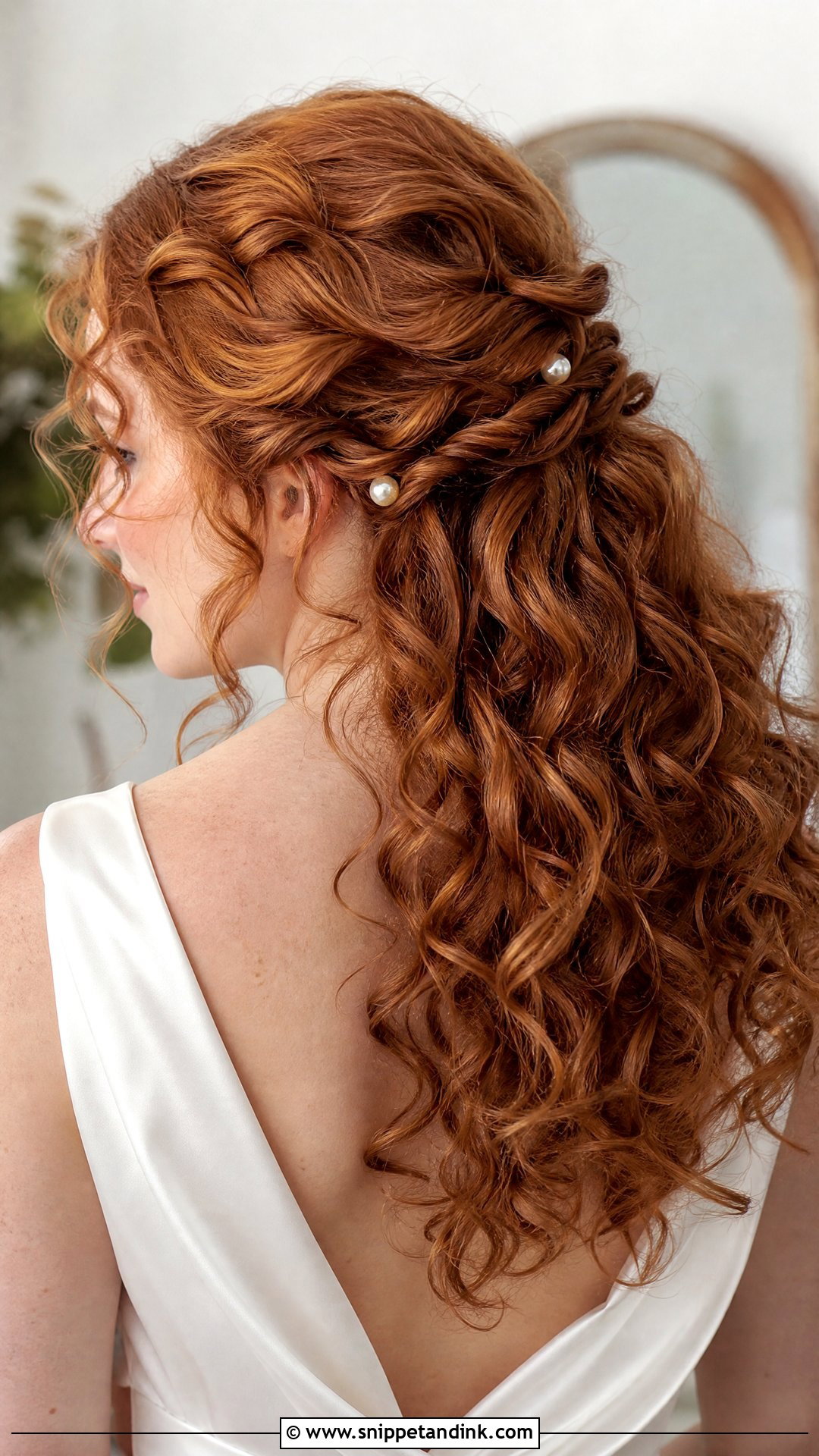 Curly Half Up With Rope Twist - Snippet and Ink - 20 Curly Half-Up Half-Down Wedding Hairstyles