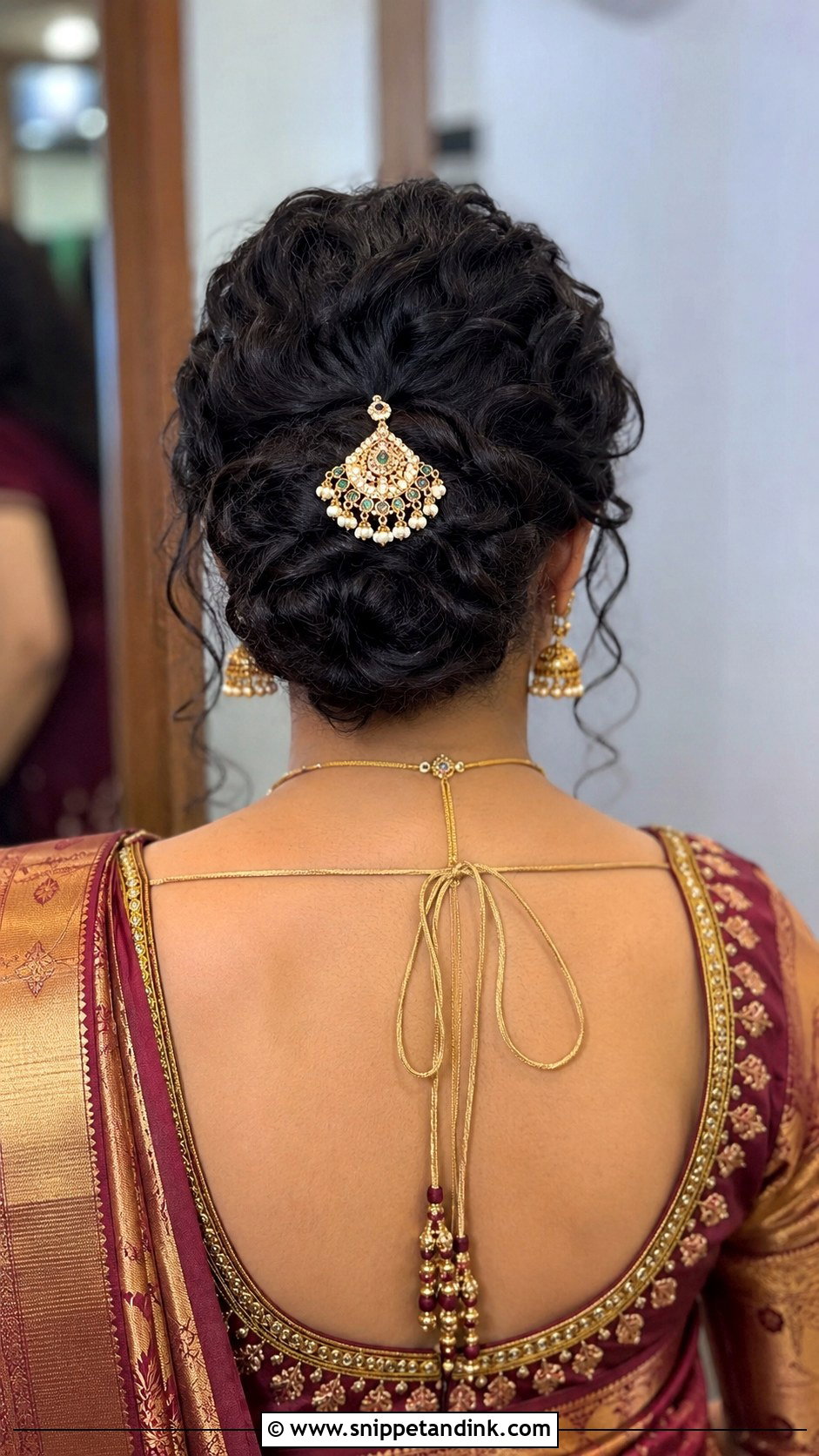 Curly Juda Hairstyle For Indian Wedding - Snippet and Ink - 20 Curly Hairstyles for Indian Wedding