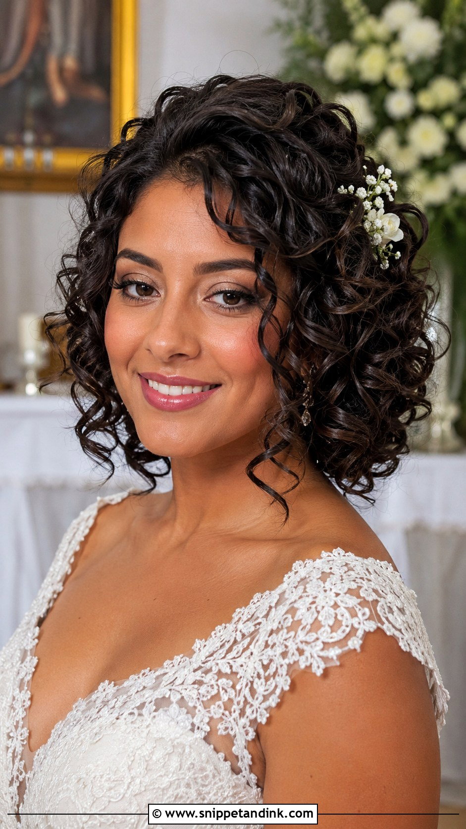 Curly Layered Wedding Haircut - Snippet and Ink - 20 Haircut for Wedding for Women Ideas