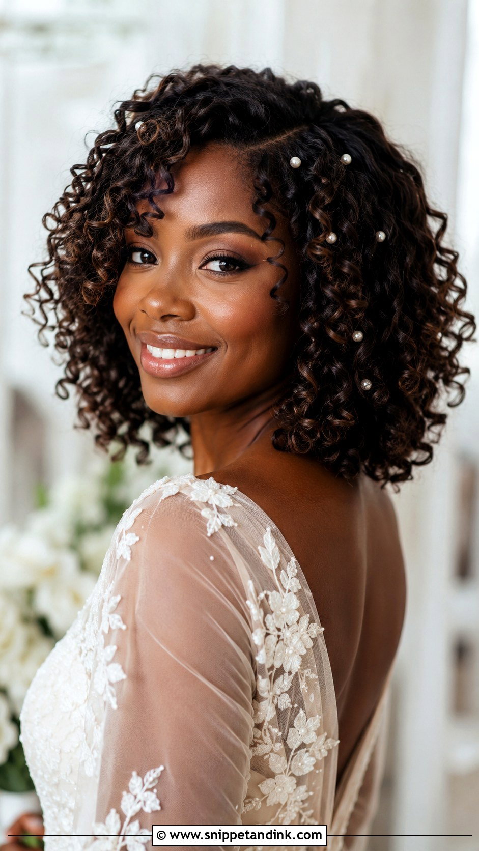 Curly Long Bob Wedding Hairstyle - Snippet and Ink - 15 Long Bob Hairstyles for Wedding
