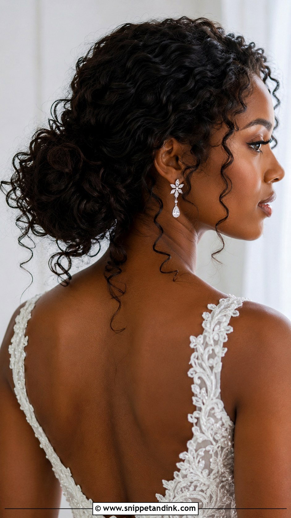 Curly Loose Bun Wedding Hair - Snippet and Ink - 20 Loose Bun Hairstyles Wedding