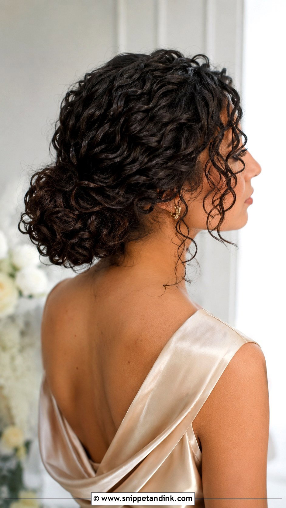 Curly Low Bun Bridesmaid Hair - Snippet and Ink - 20 Bridesmaid Hairstyles Curly Hair