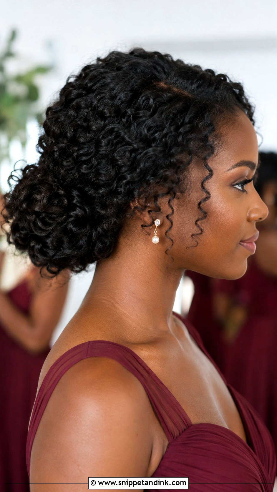 Curly Low Bun Bridesmaid Updo - Snippet and Ink - 20 Simple Bridesmaid Hair Updo Ideas
