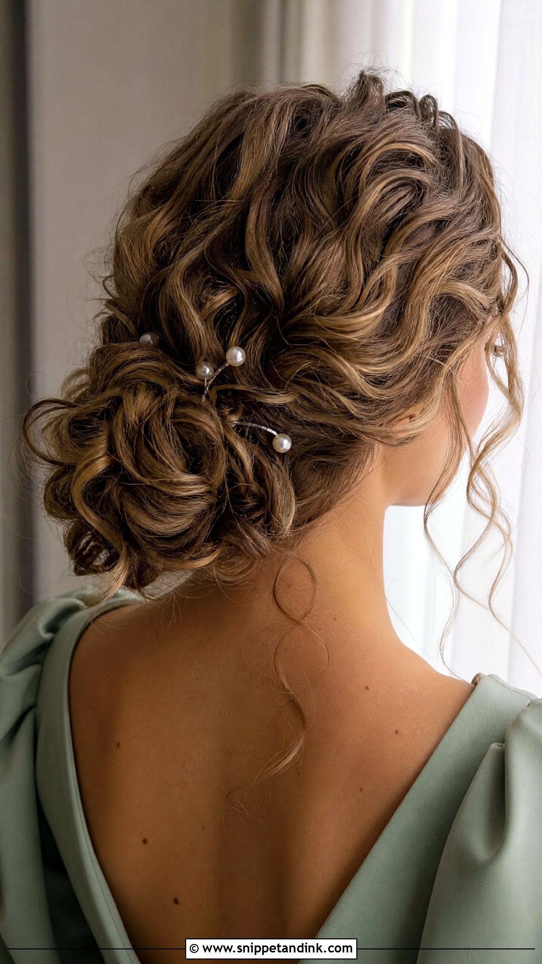 Curly Low Bun Wedding Guest Hair - Snippet and Ink - 15 Curly Hairstyles for a Wedding Guest