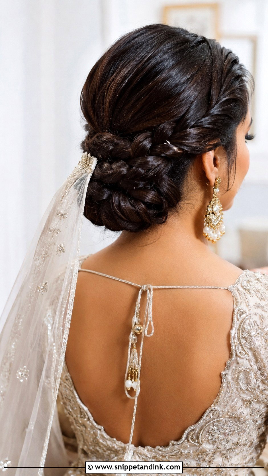Curly Low Bun Wedding Hair - Snippet and Ink - 15 Minimalist Wedding Hair Ideas