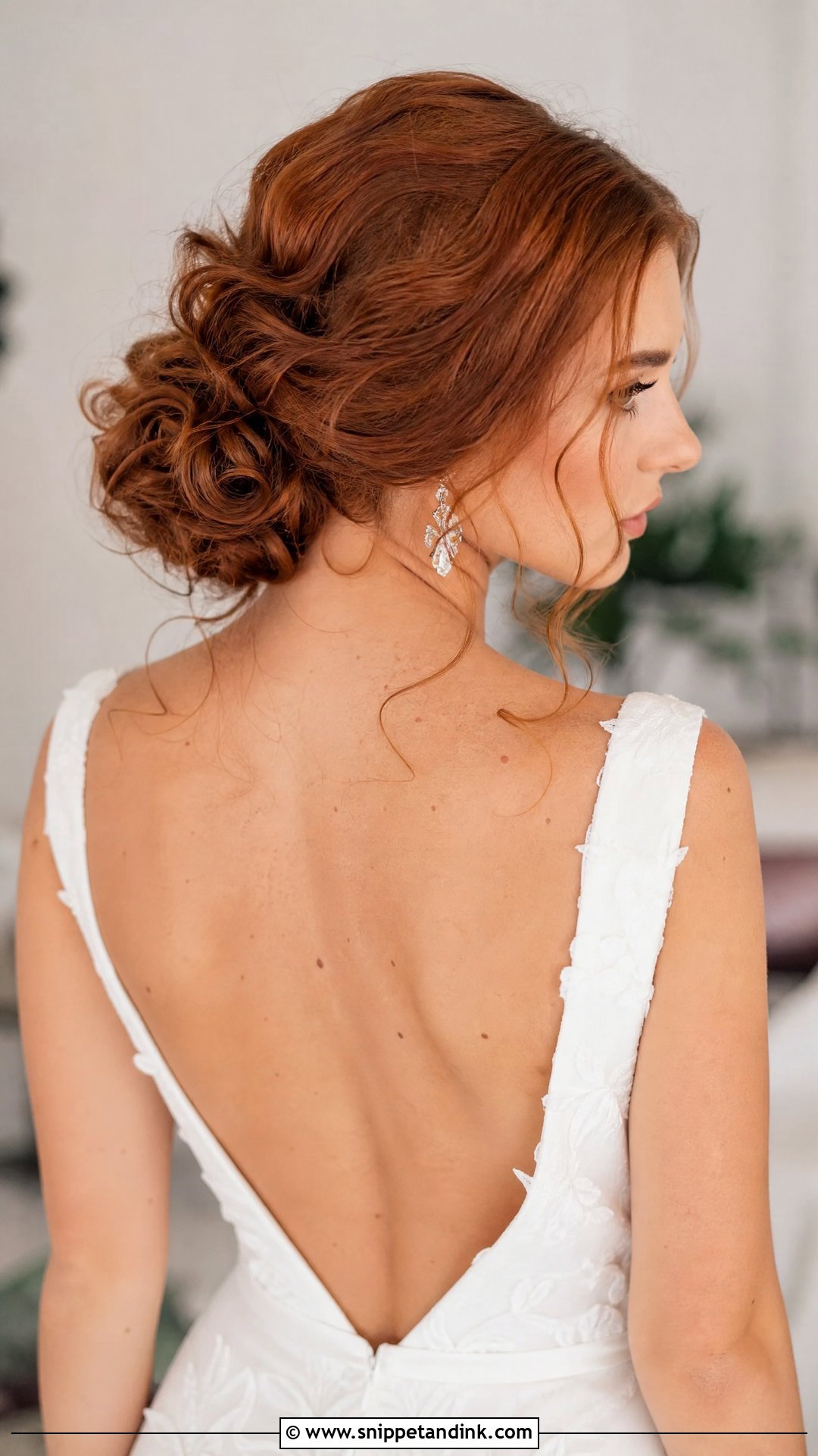 Curly Low Bun for Brides - Snippet and Ink - 20 Curly Hairstyles for Weddings