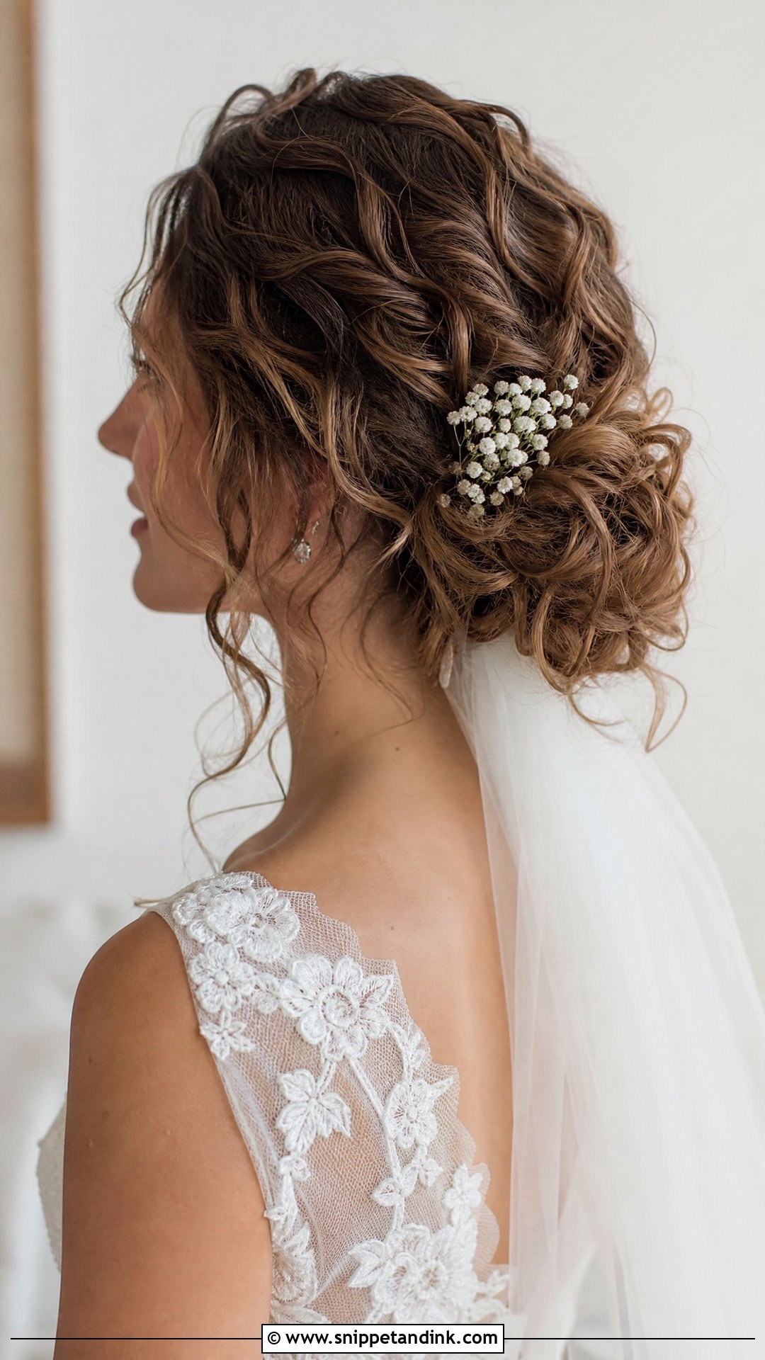 Curly Low Bun for Wedding - Snippet and Ink - 20 Curl Hairstyles for Wedding